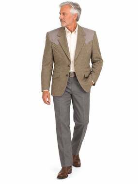 DC147 Circle S Vintage Mens Gray Dress Pants Western Suit Trousers